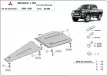 Ocelový ochranný kryt převodovky a diferenciálu SCUT pro Mitsubishi L200 1998-2007