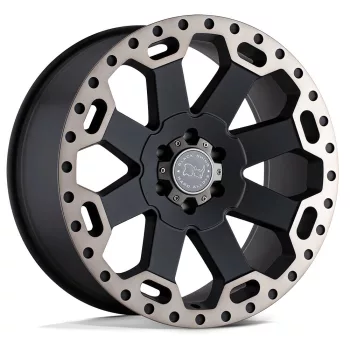   Alloy Wheel 17x9 ET-12 5x127 Matte Black W/ Machined Dark Tint Warlord Black Rhino