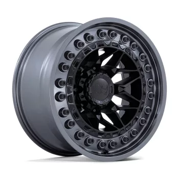   Alloy Wheel 20x10 ET-18 6x139.7 Matte Black W/ Gunmetal LIP Alpha Black Rhino