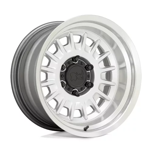 Alumínium felni 17x8 ET0 6x139,7 Gloss Silver W/ Mirror CUT Face & LIP Aliso Black Rhino