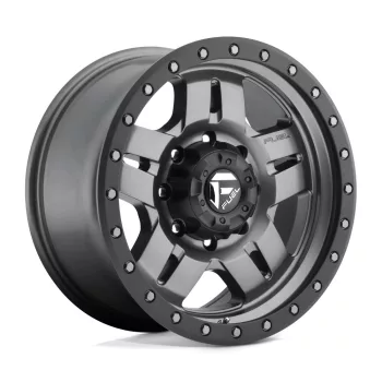   Alloy Wheel 15x8 ET-18 5x114.3 D558 Anza Matte GUN Metal Black Bead Ring Fuel