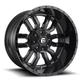   Alumínium felni 22x10 ET-18 6x135/6x139,7 D596 Sledge Matte Black Gloss Black LIP Fuel