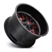 Alumínium felni 22x10 ET-19 6x135/6x139,7 D612 Stroke Gloss Black/Red Tinted Clear Fuel