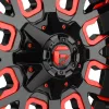  Alumínium felni 22x10 ET-19 6x135/6x139,7 D612 Stroke Gloss Black/Red Tinted Clear Fuel