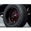Alumínium felni 22x10 ET-19 6x135/6x139,7 D612 Stroke Gloss Black/Red Tinted Clear Fuel