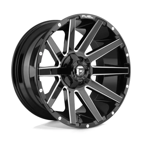 Alumínium felni 22x10 ET-19 6x135/6x139,7 D615 Contra Gloss Black Milled Fuel