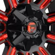 Alumínium felni 20x9 ET20 5x127/5x139.7 D621 Hardline Gloss Black Red Tinted Clear Fuel