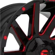 Alumínium felni 20x10 ET-18 5x139.7/5x150 D643 Contra Gloss Black/Red Tinted Clear Fuel