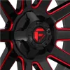   Alumínium felni 20x9 ET1 5x127/5x114.3 D643 Contra Gloss Black/Red Tinted Clear Accents Fuel