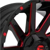   Alumínium felni 20x9 ET20 5x139.7/5x150 D643 Contra Gloss Black/Red Tinted Clear Fuel
