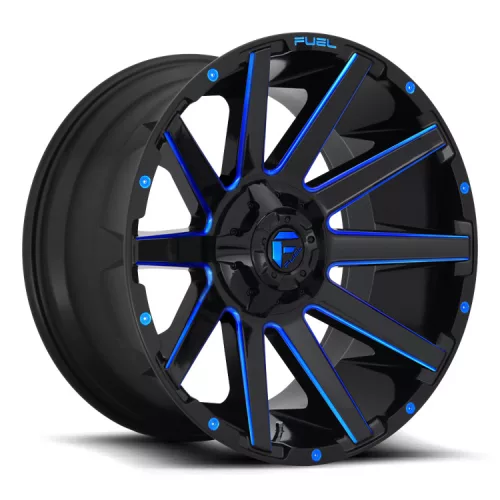Alumínium felni 22x10 ET-19 6x135/6x139,7 D644 Contra Gloss Black/Blue Tinted Clear Fuel
