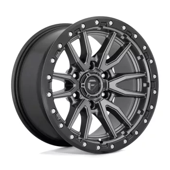   Alumínium felni 17x9 ET-12 6x139,7 D680 Rebel Matte GUN Metal Black Bead Ring Fuel
