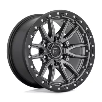   Alloy Wheel 17x9 ET1 6x135 D680 Rebel Matte GUN Metal Black Bead Ring Fuel