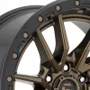   Alumínium felni 22x10 ET-13 6x139,7 D681 Rebel 6 Matte Bronze Black Bead Ring Fuel