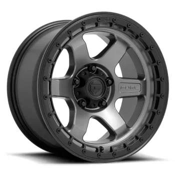   Alumínium felni 17x9 ET1 5x127 D752 Block Matte Gunmetal W/ Black Ring Fuel