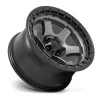   Alumínium felni 17x9 ET1 5x127 D752 Block Matte Gunmetal W/ Black Ring Fuel