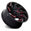   Fuel alu disky 20x10 ET-18 6x135/6x139,7 D755 Reaction Gloss Black Milled W/ RED Tint