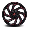   Fuel alu disky 20x10 ET-18 6x135/6x139,7 D755 Reaction Gloss Black Milled W/ RED Tint
