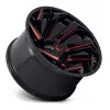   Alumínium felni 22x10 ET-18 6x135/6x139,7 D755 Reaction Gloss Black Milled W/ RED Tint Fuel
