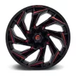 Alumínium felni 22x10 ET-18 6x135/6x139,7 D755 Reaction Gloss Black Milled W/ RED Tint Fuel