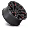   Alloy Wheel 22x10 ET-18 6x139.7 D823 Flame Gloss Black Milled W/ Candy RED Fuel