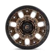 Alumínium felni 17x9 ET-12 5x127 D826 Traction Matte Bronze W/ Black Ring Fuel