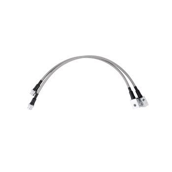   Sada 2 pružných ocelových opletených hadic s teflonovým potahem pro podvozek a nápravu Nissan Patrol Y60 bez ABS +10cm