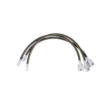   Sada 2 pružných ocelových opletených hadic s gumovým potahem pro podvozek a nápravu Nissan Patrol Y60 bez ABS +10cm