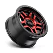 Alumínium felni 17x8.5 ET18 5x127 KM540 Recon Gloss Black Machined W/ RED Tint KMC