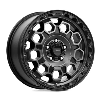   Alloy Wheel 17x9 ET-12 5x127 KM545 Trek Satin Black W/ Gray Tint KMC