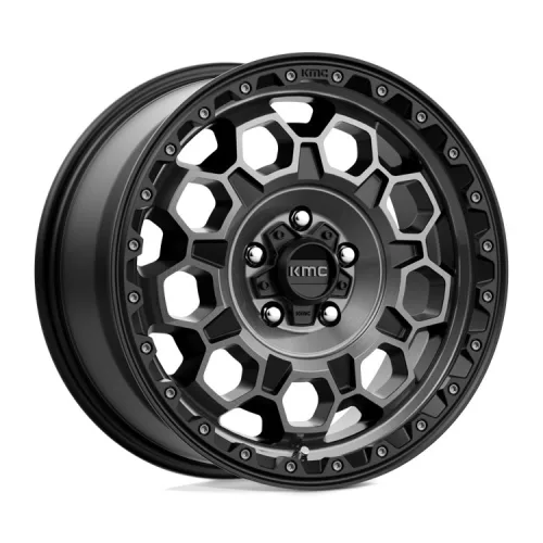 Alloy Wheel 17x9 ET-12 5x127 KM545 Trek Satin Black W/ Gray Tint KMC