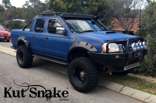 Plastové lemy blatníků Kut Snake pro Nissan Navara pick-up D22, 70 mm