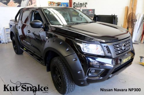 Plastové lemy blatníků Kut Snake pro NISSAN NAVARA D23 NP300, MONSTER 85 mm