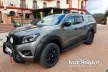 Plastové lemy blatníků Kut Snake pro Nissan Navara D23 NP300 (s palivovou nádrží AdBlue) 50 mm (přední sada)