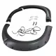 Rozšiřovací plastové lemy blatníků Kut Snake pro Toyota Hilux KUN1, 2005-2012, 50mm, přední sada