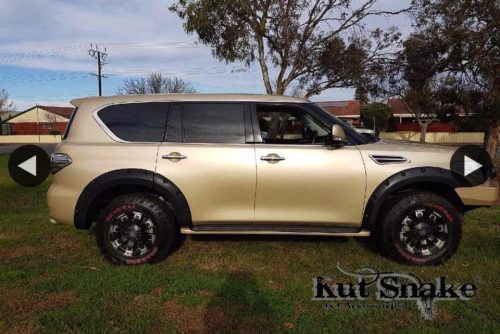 Plastové lemy blatníků Kut Snake pro Nissan Patrol Y62, 60 mm