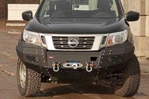 MorE4x4 ocelový, přední pevnostní nárazník s plotnou pro naviják pro - Nissan Navara D23 /NP300, po roce 2014, všechny motorizace