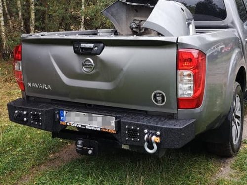Ocelový zadní nárazník MorE4x4 pro Nissan Navara D23, NP300 po roce 2014, všechny motory 