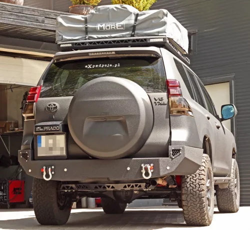 Ocelový přední nárazník MorE4x4 s nosičem navijáku pro Toyota Land Cruiser J150 2009-2014