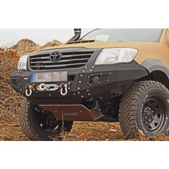   MorE4x4 ocelový, přední pevnostní nárazník s plotnou pro naviják pro - Toyota Hilux Vigo 2011-2015 (po faceliftu), všechny motorizace