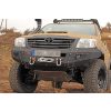   MorE4x4 ocelový, přední pevnostní nárazník s plotnou pro naviják pro - Toyota Hilux Vigo 2011-2015 (po faceliftu), všechny motorizace