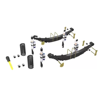   Terrain Tamer felfüggesztés készlet PRO lengéscsillapítókkal emelés +40mm +100kg terhelésig elöl +150kg terhelésig hátul Toyota Landcruiser HZJ76 VDJ76 2007-> szintszabályzás nélküli modellek