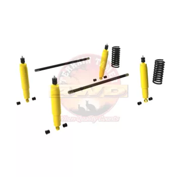   Terrain Tamer felfüggesztés készlet emelés +40mm erősített +200kg terhelésig 1282mm hosszú torziós rugóval Mitsubishi Pajero hosszú NH|NJ|NK|NL 1991-2000 szintszabályzás nélküli modellek