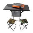 Snake4x4 Kempingový set s kuchyňským pultem a vařičem, včetně 2 židlí (74x45x44 cm)