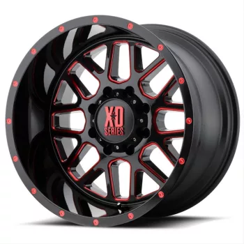   Alumínium felni 20x9 ET18 6x139,7 XD820 Grenade Satin Black Milled/Red Clear Coat XD Series