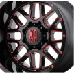 Alumínium felni 20x9 ET18 6x139,7 XD820 Grenade Satin Black Milled/Red Clear Coat XD Series